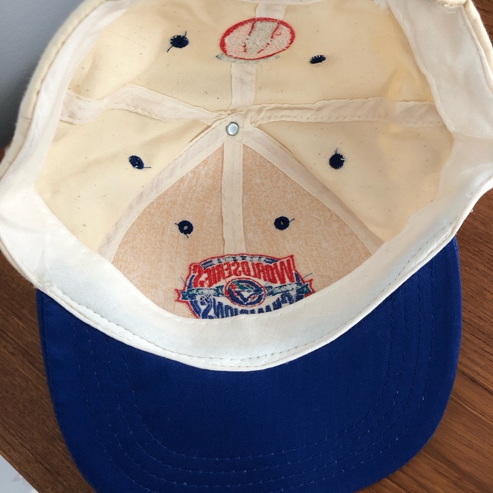 Blue Jay World Series Champions Hat - Cream and Blue 1992-1993 - Picture 5 of 5
